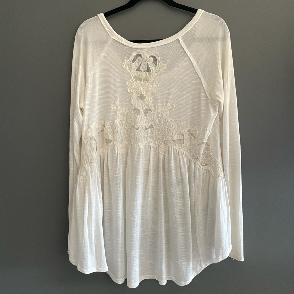 Free People Blouse With Floral Detail - Picture 2 of 3